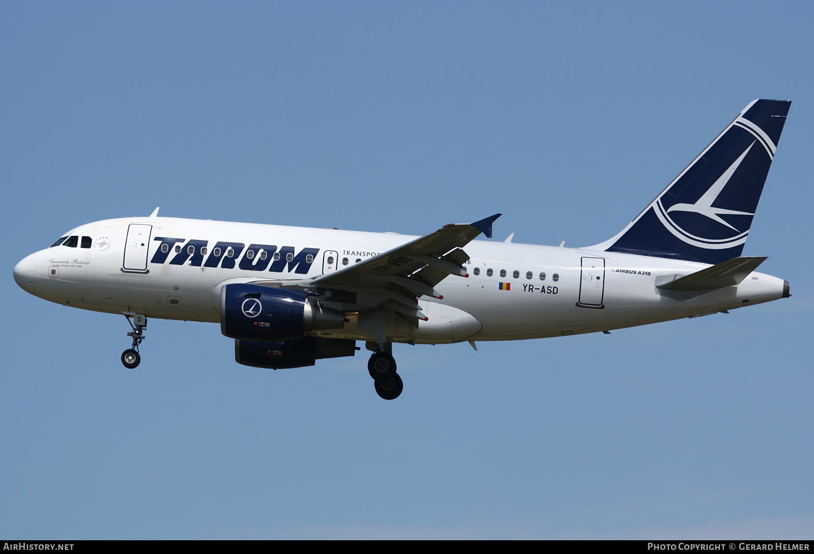 Aircraft Photo of YR-ASD | Airbus A318-111 | TAROM - Transporturile Aeriene Române | AirHistory.net #131434