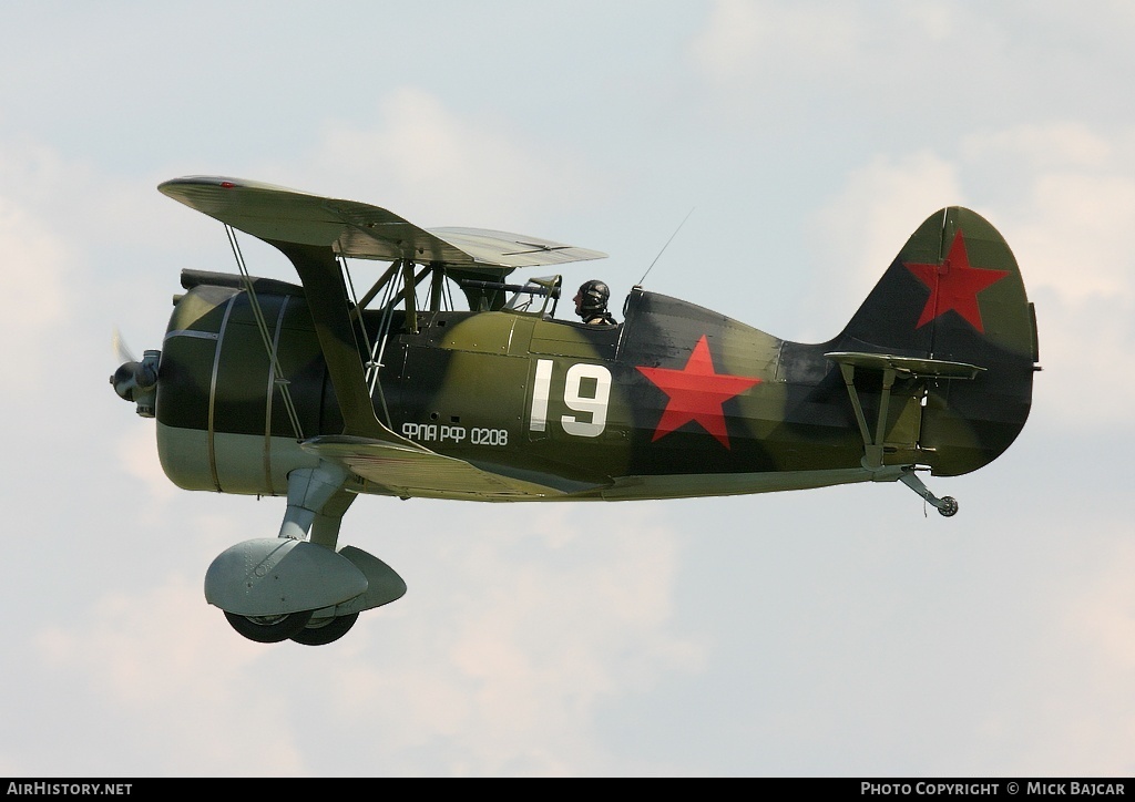 Aircraft Photo of FLA RF-02089 / ФЛA РФ-0208 / 19 white | Polikarpov I-15bis (replica) | Soviet Union - Air Force | AirHistory.net #131496