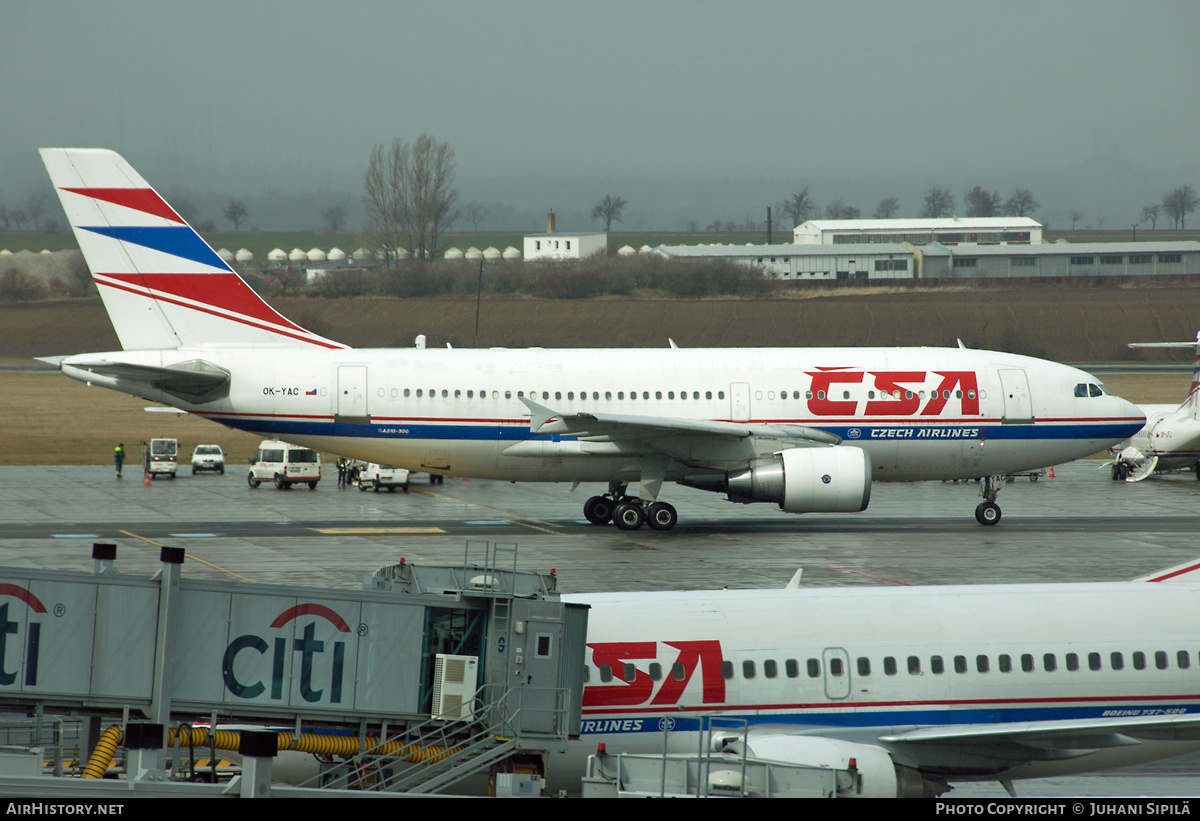 Aircraft Photo of OK-YAC | Airbus A310-325/ET | ČSA - Czech Airlines | AirHistory.net #131725