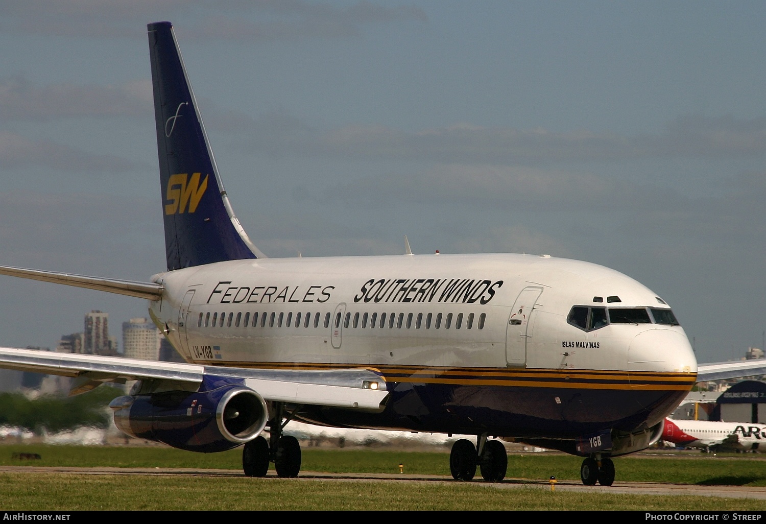 Aircraft Photo of LV-YGB | Boeing 737-2S3/Adv | Southern Winds | AirHistory.net #131802