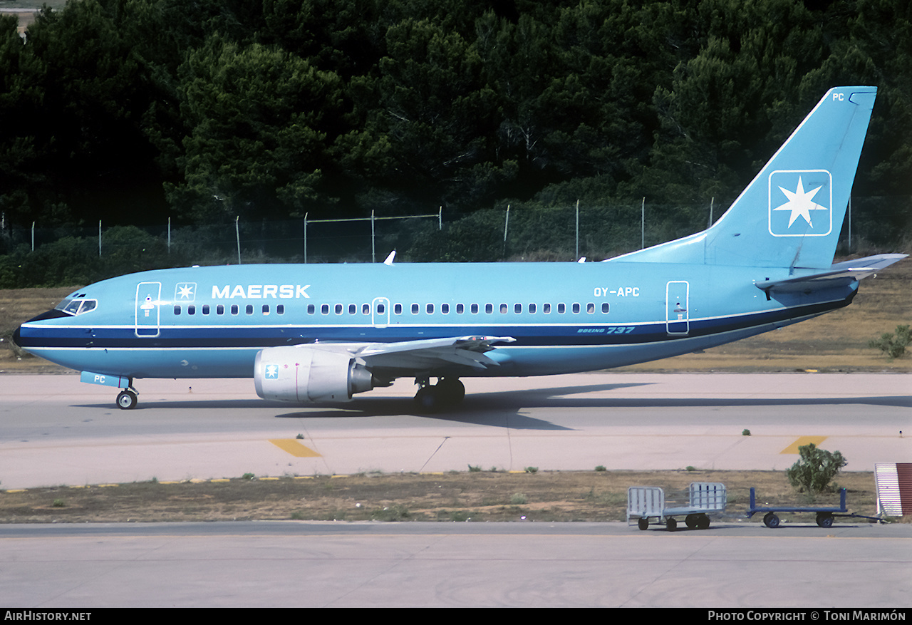 Aircraft Photo of OY-APC | Boeing 737-5L9 | Maersk Air | AirHistory.net #131817