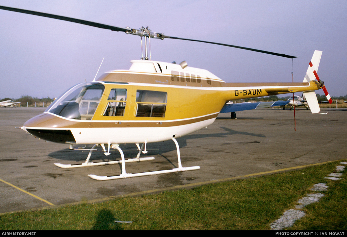 Aircraft Photo of G-BAUM | Bell 206B JetRanger II | AirHistory.net #132260