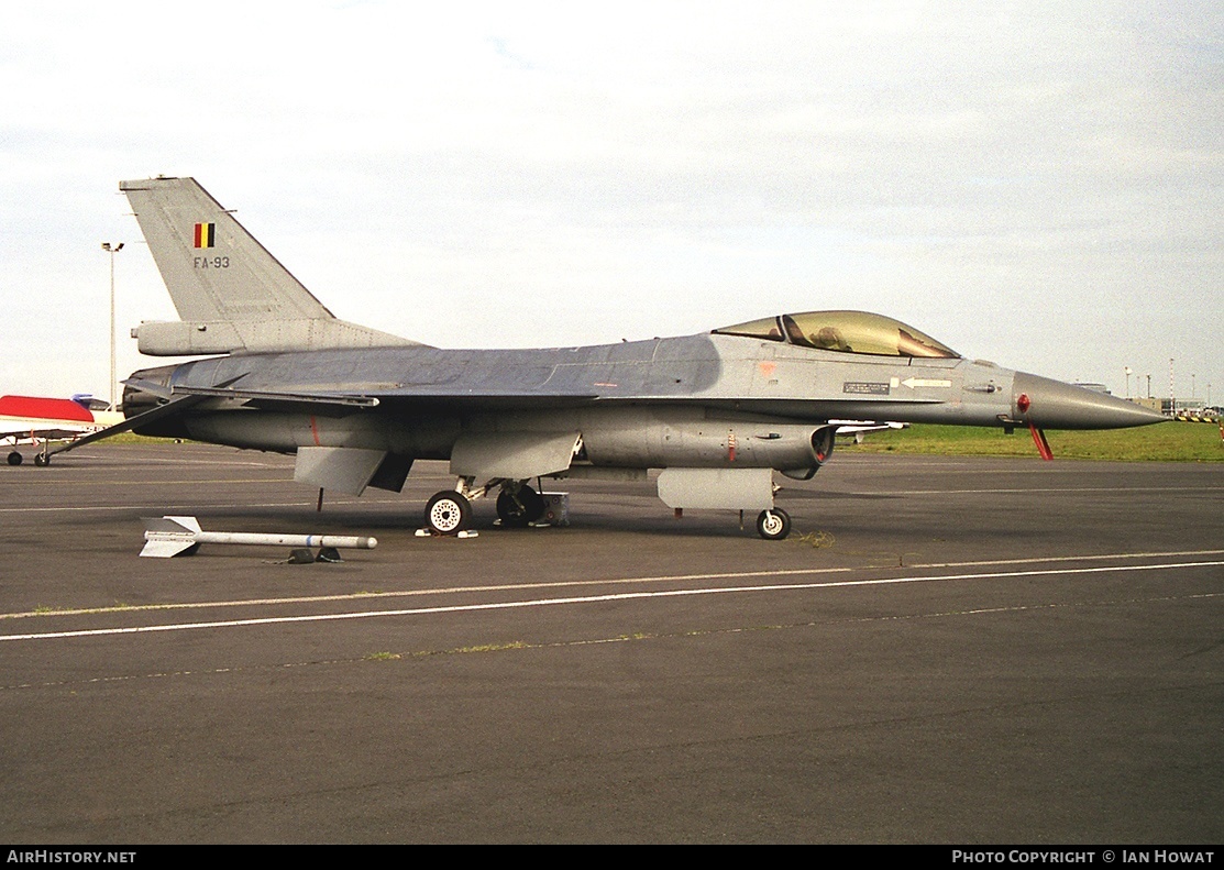 Aircraft Photo of FA-93 | General Dynamics F-16AM Fighting Falcon | Belgium - Air Force | AirHistory.net #132261