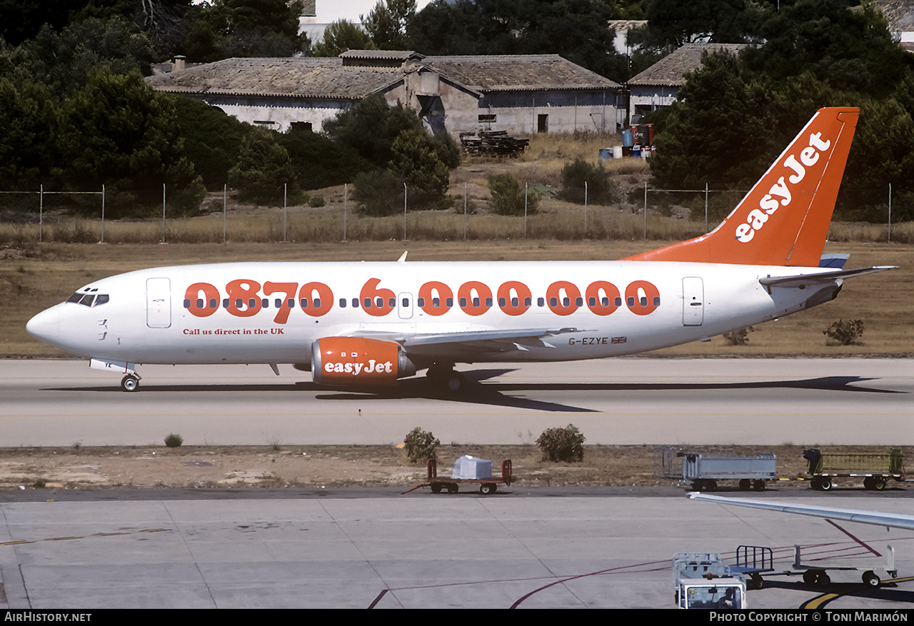 Aircraft Photo of G-EZYE | Boeing 737-3Q8 | EasyJet | AirHistory.net #132276