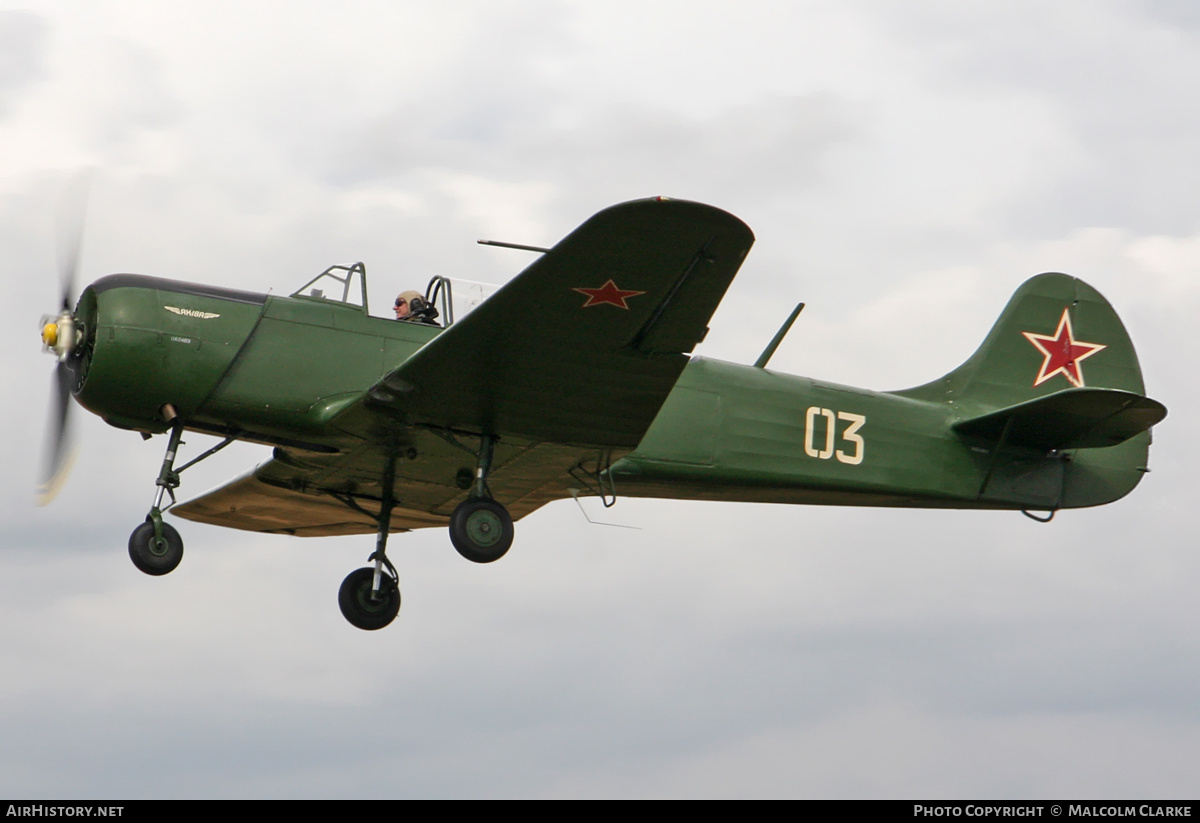 Aircraft Photo of G-CEIB / 03 | Yakovlev Yak-18A | Soviet Union - Air Force | AirHistory.net #132381