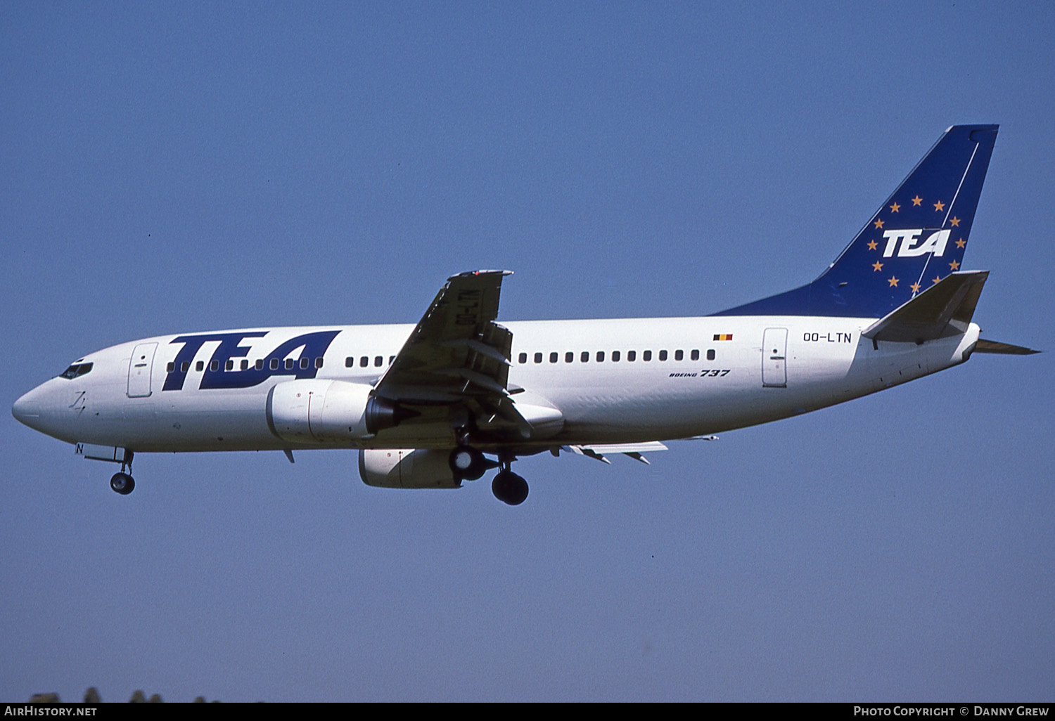 Aircraft Photo of OO-LTN | Boeing 737-3M8 | TEA - Trans European Airways | AirHistory.net #132395