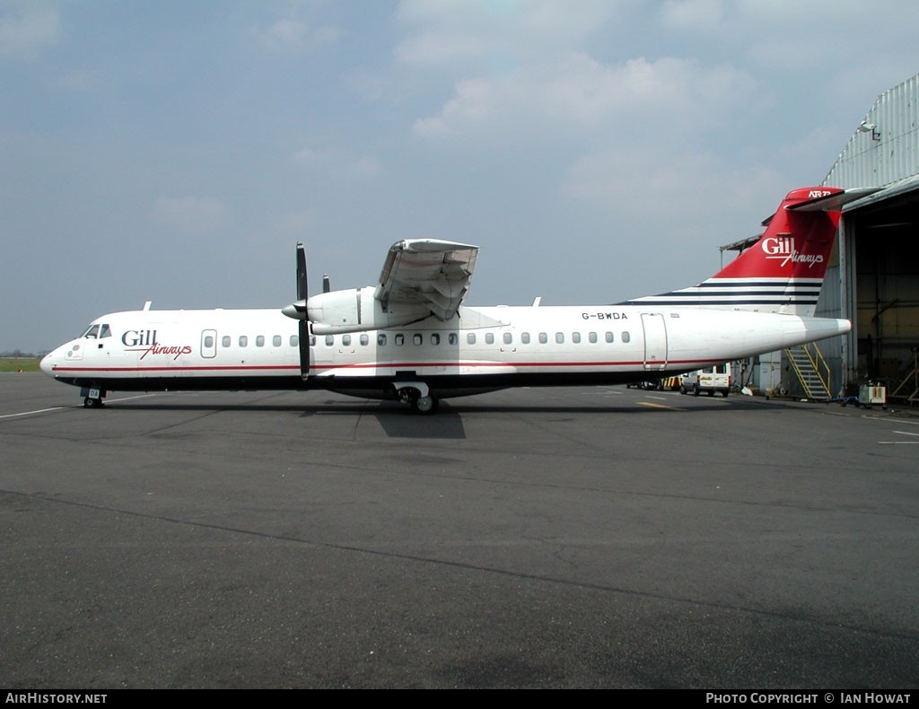 Aircraft Photo of G-BWDA | ATR ATR-72-202 | Gill Airways | AirHistory.net #132422