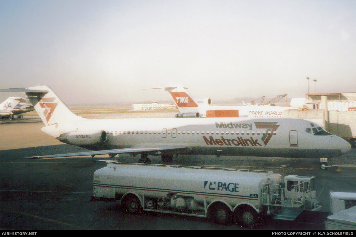 Aircraft Photo of N935ML | McDonnell Douglas DC-9-31 | Midway Metrolink | AirHistory.net #132634
