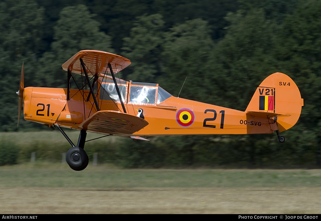 Aircraft Photo of OO-SVG / V-21 | Stampe-Vertongen SV-4B | Belgium - Air Force | AirHistory.net #132861