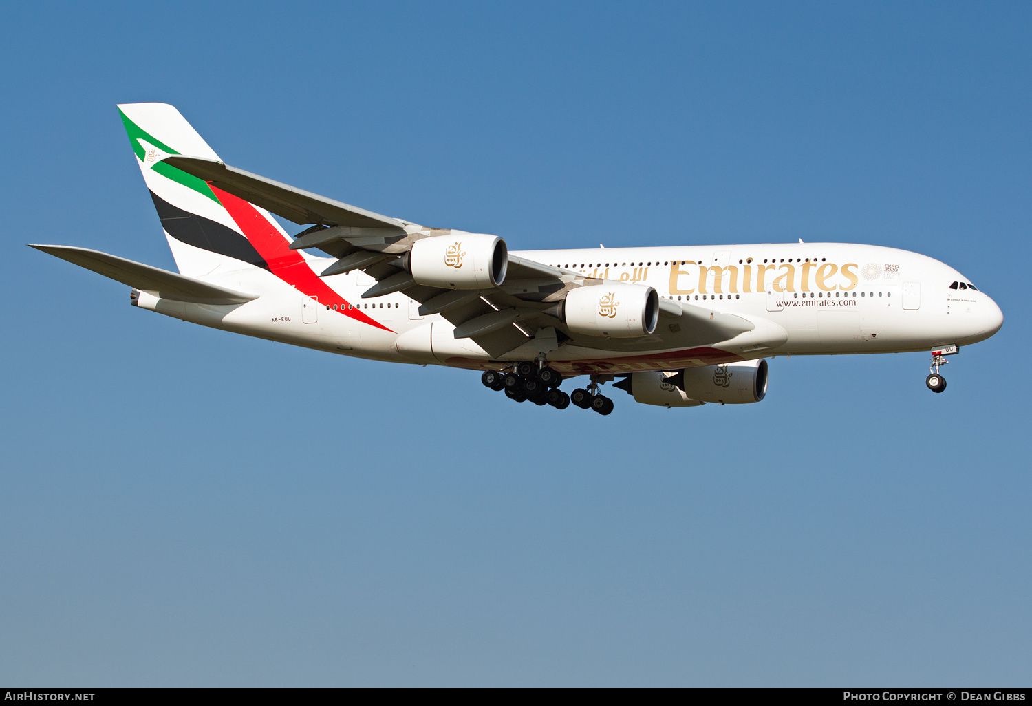 Aircraft Photo of A6-EUU | Airbus A380-842 | Emirates | AirHistory.net #132915