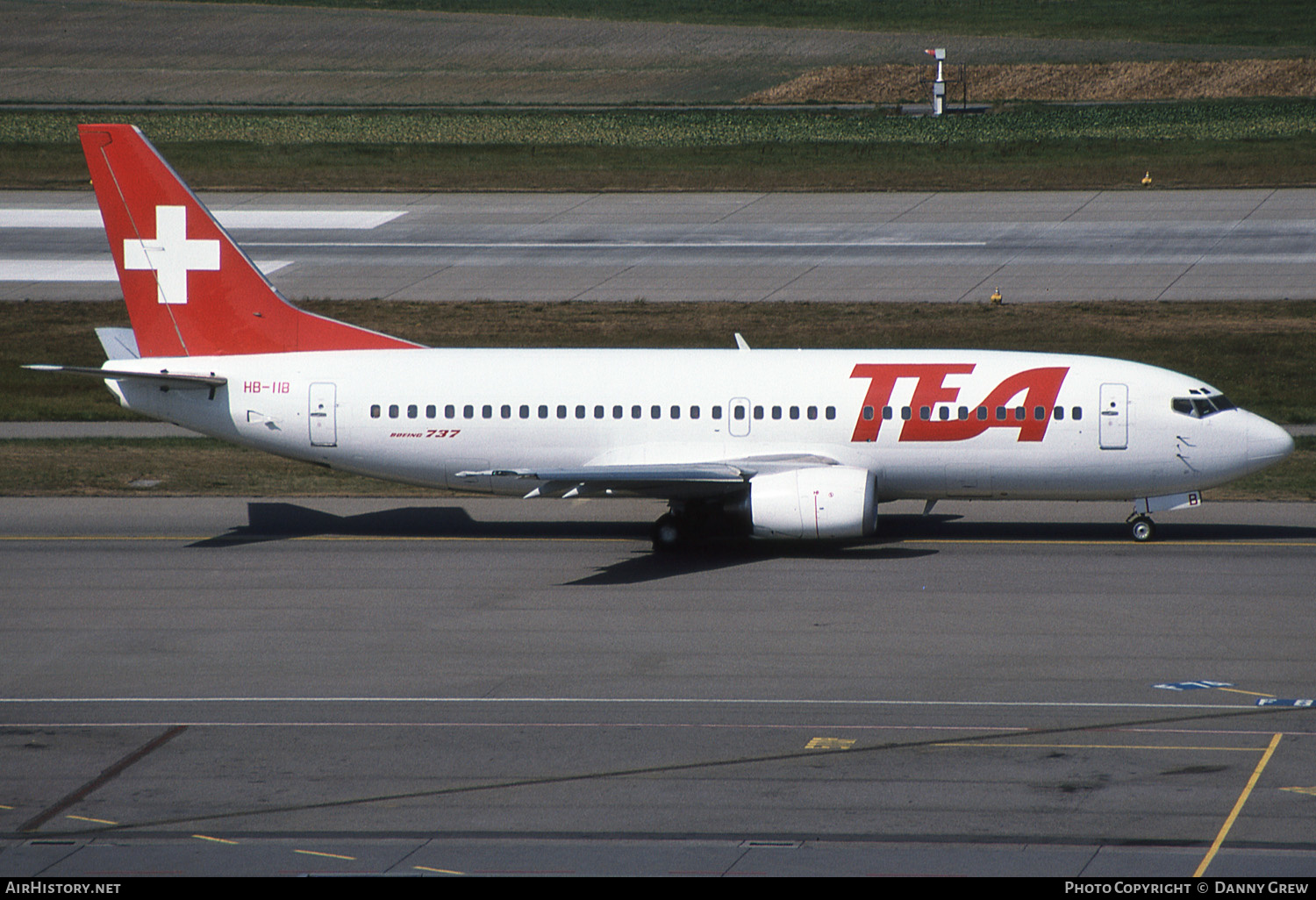 Aircraft Photo of HB-IIB | Boeing 737-3M8 | TEA Switzerland - Trans European Airways | AirHistory.net #132923
