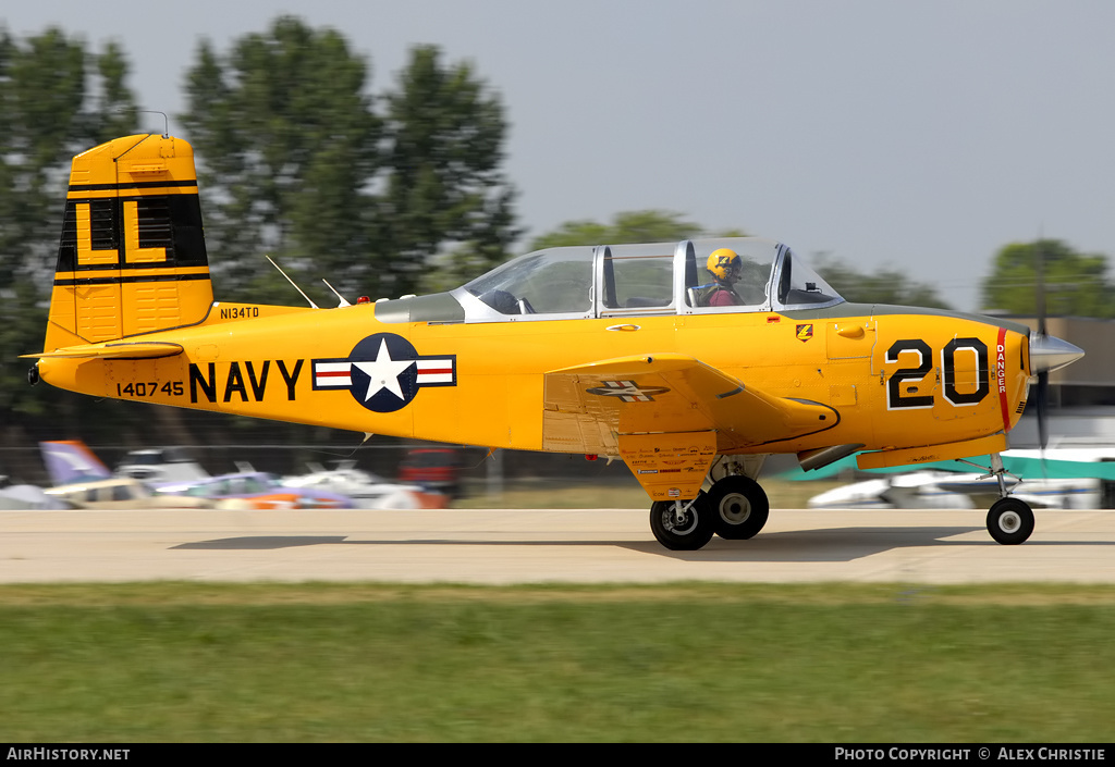 Aircraft Photo of N134TD / 140745 | Beech T-34B Mentor | USA - Navy | AirHistory.net #133096