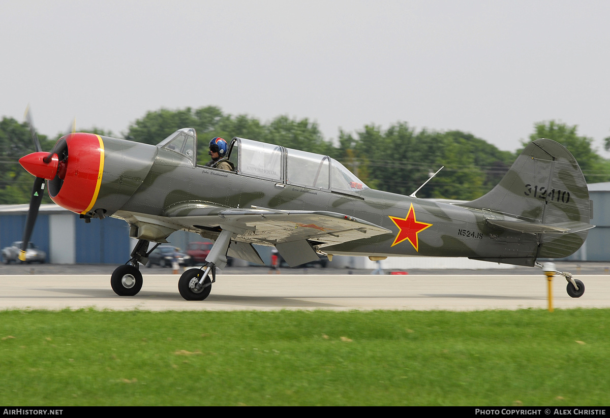 Aircraft Photo of N524JS / 312410 | Yakovlev Yak-52TW | Soviet Union - Air Force | AirHistory.net #133180