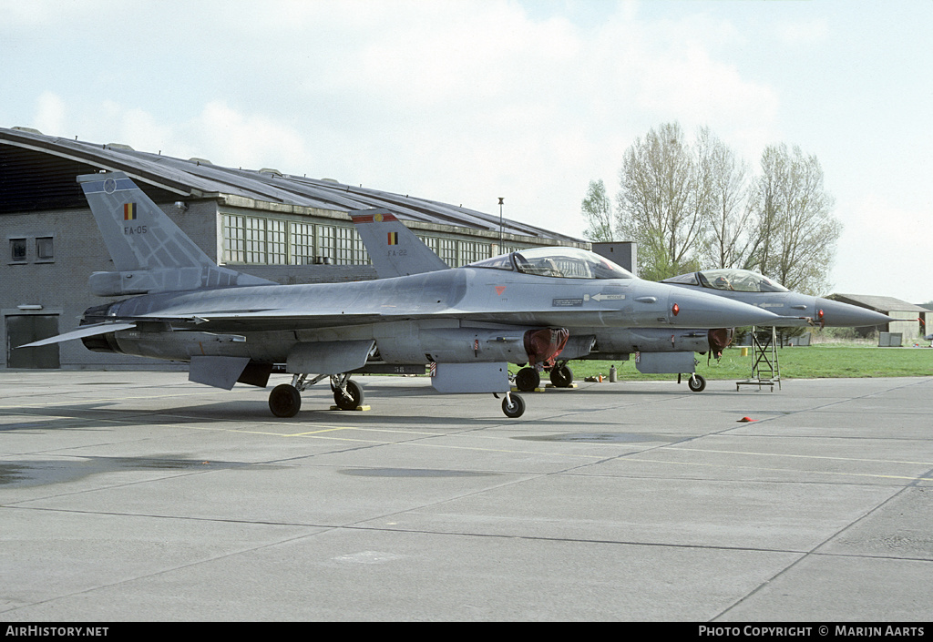 Aircraft Photo of FA-05 | General Dynamics F-16A Fighting Falcon | Belgium - Air Force | AirHistory.net #133185