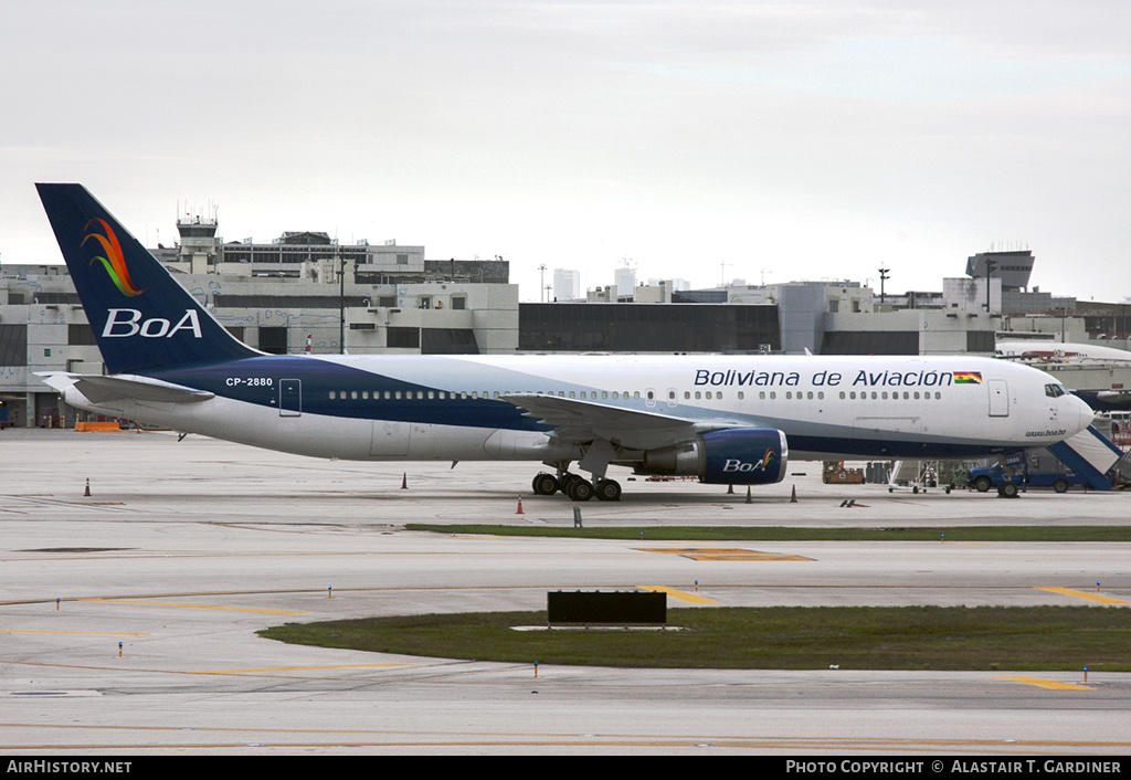 Aircraft Photo of CP-2880 | Boeing 767-33A/ER | Boliviana de Aviación - BoA | AirHistory.net #133236