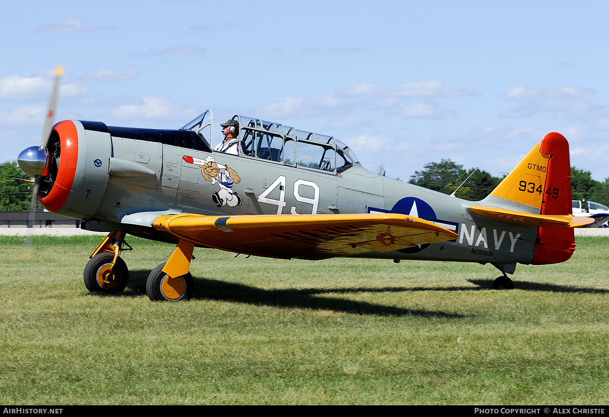 Aircraft Photo of N29931 / 93449 | North American T-6G Texan | USA - Navy | AirHistory.net #133452