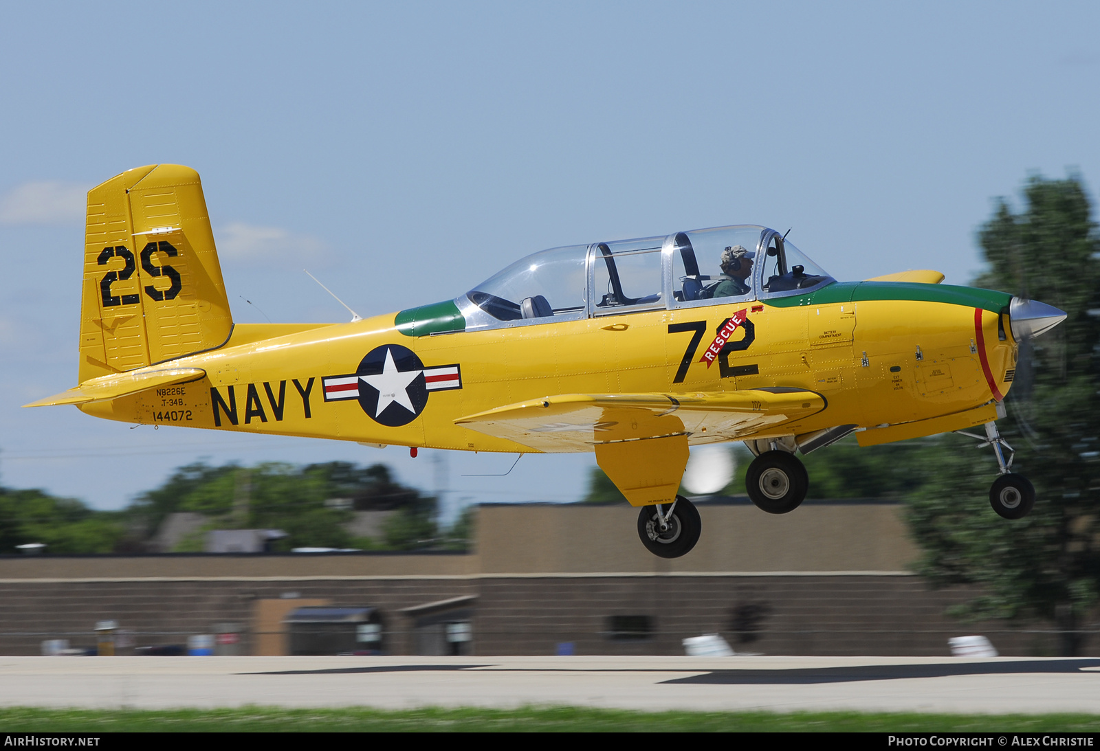 Aircraft Photo of N8226E / 144072 | Beech T-34B Mentor | USA - Navy | AirHistory.net #133453