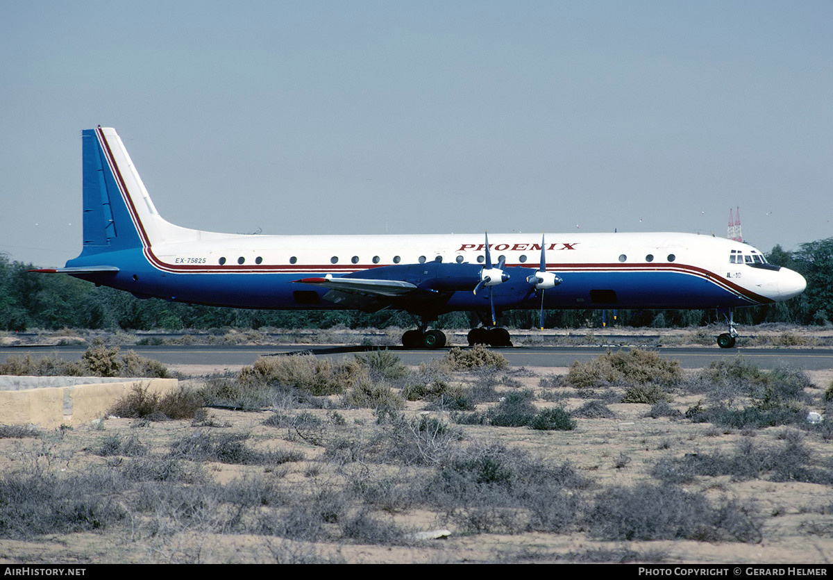 Aircraft Photo of EX-75825 | Ilyushin Il-18Gr | Phoenix Aviation | AirHistory.net #133503