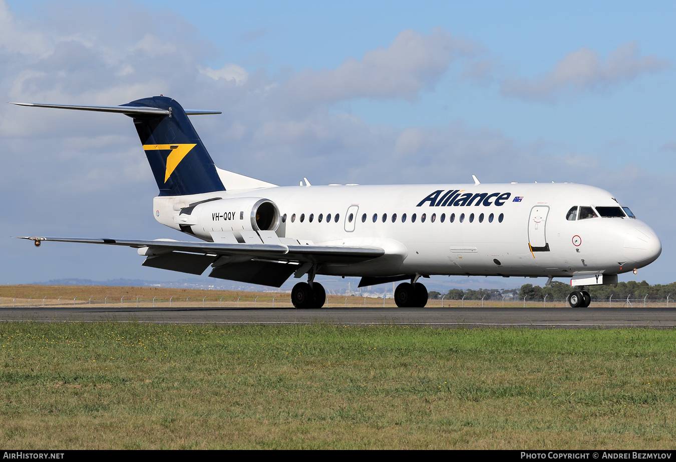 Aircraft Photo of VH-QQY | Fokker 70 (F28-0070) | Alliance Airlines | AirHistory.net #133514