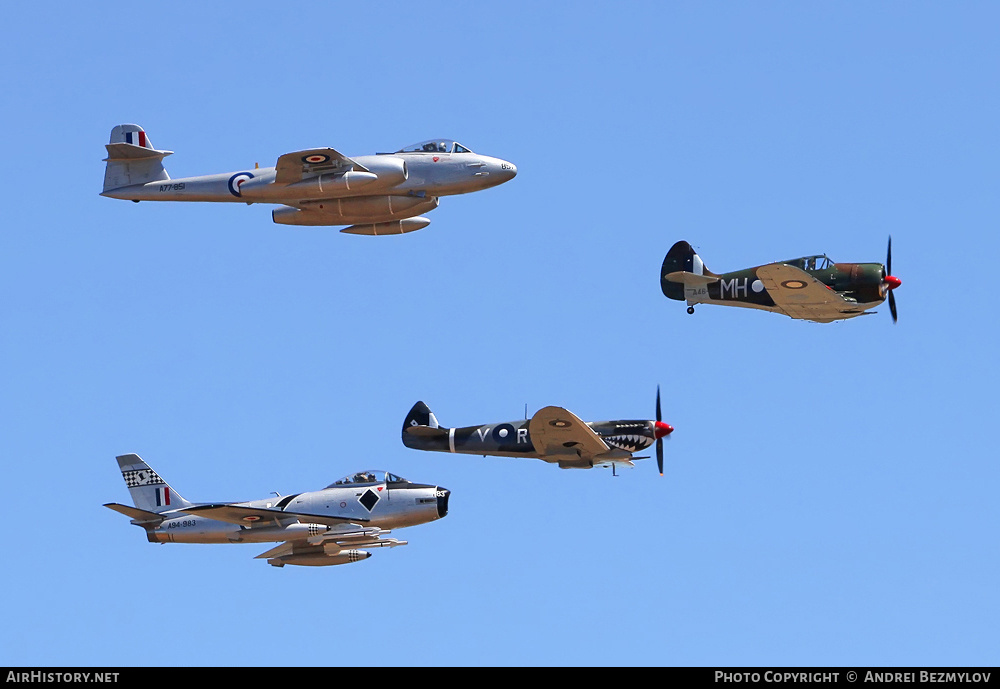 Aircraft Photo of VH-MBX / A77-851 | Gloster Meteor F8 | Australia - Air Force | AirHistory.net #133573