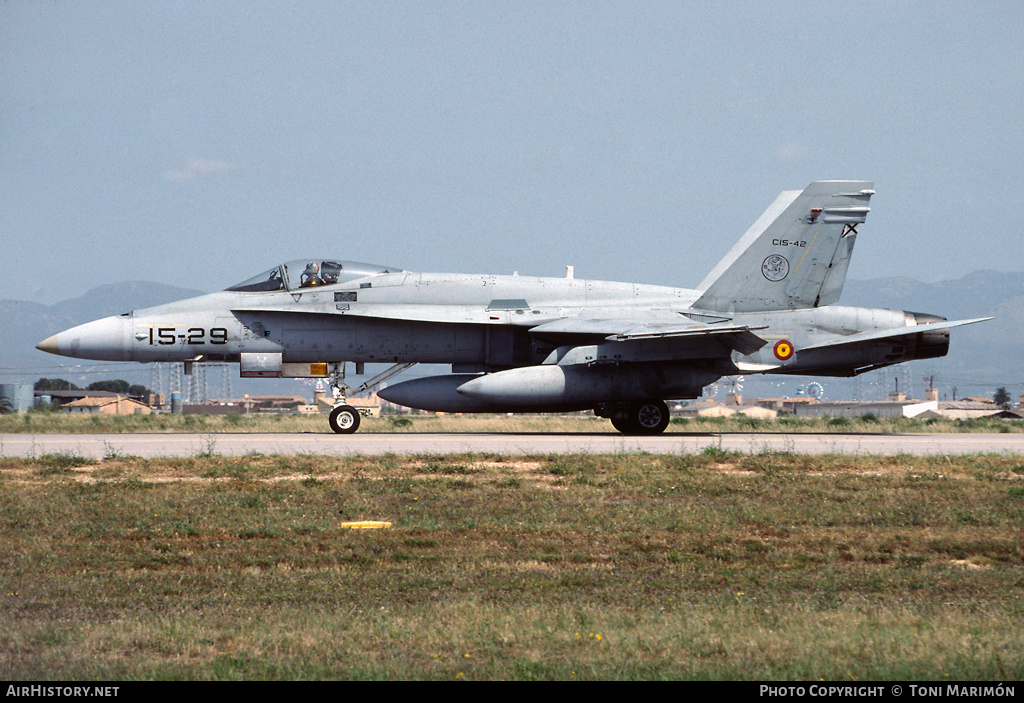 Aircraft Photo of C.15-42 | McDonnell Douglas EF-18A Hornet | Spain - Air Force | AirHistory.net #133761