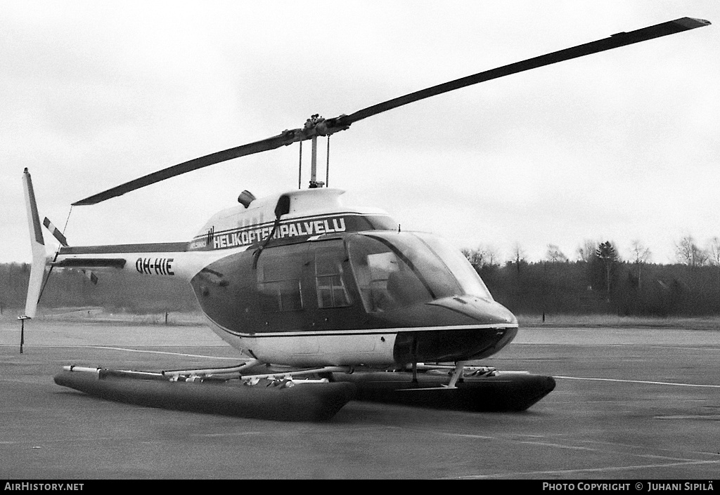 Aircraft Photo of OH-HIE | Bell AB-206A JetRanger | Helikopteripalvelu Helsinki | AirHistory.net
