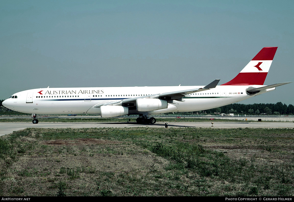 Aircraft Photo of OE-LAG | Airbus A340-211 | Austrian Airlines | AirHistory.net #134149
