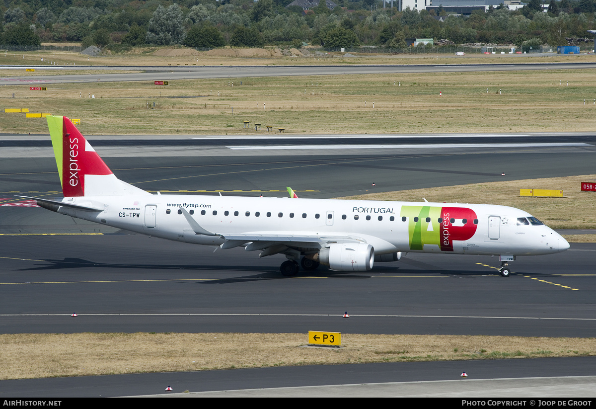 Aircraft Photo of CS-TPW | Embraer 190LR (ERJ-190-100LR) | TAP Portugal Express | AirHistory.net #134317