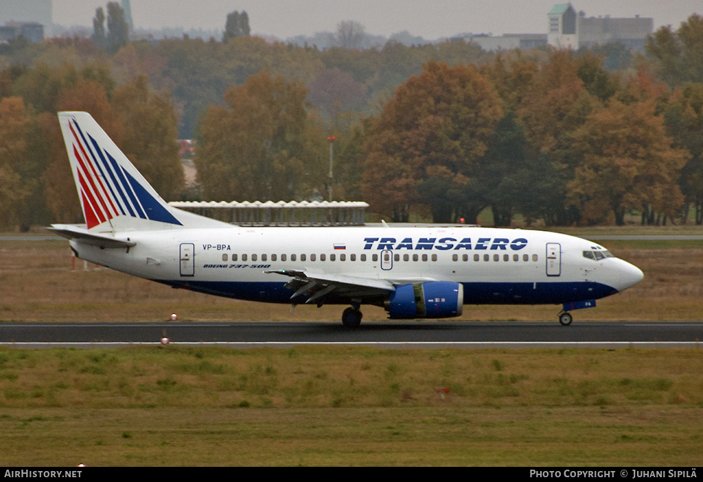 Aircraft Photo of VP-BPA | Boeing 737-5K5 | Transaero Airlines | AirHistory.net #134392