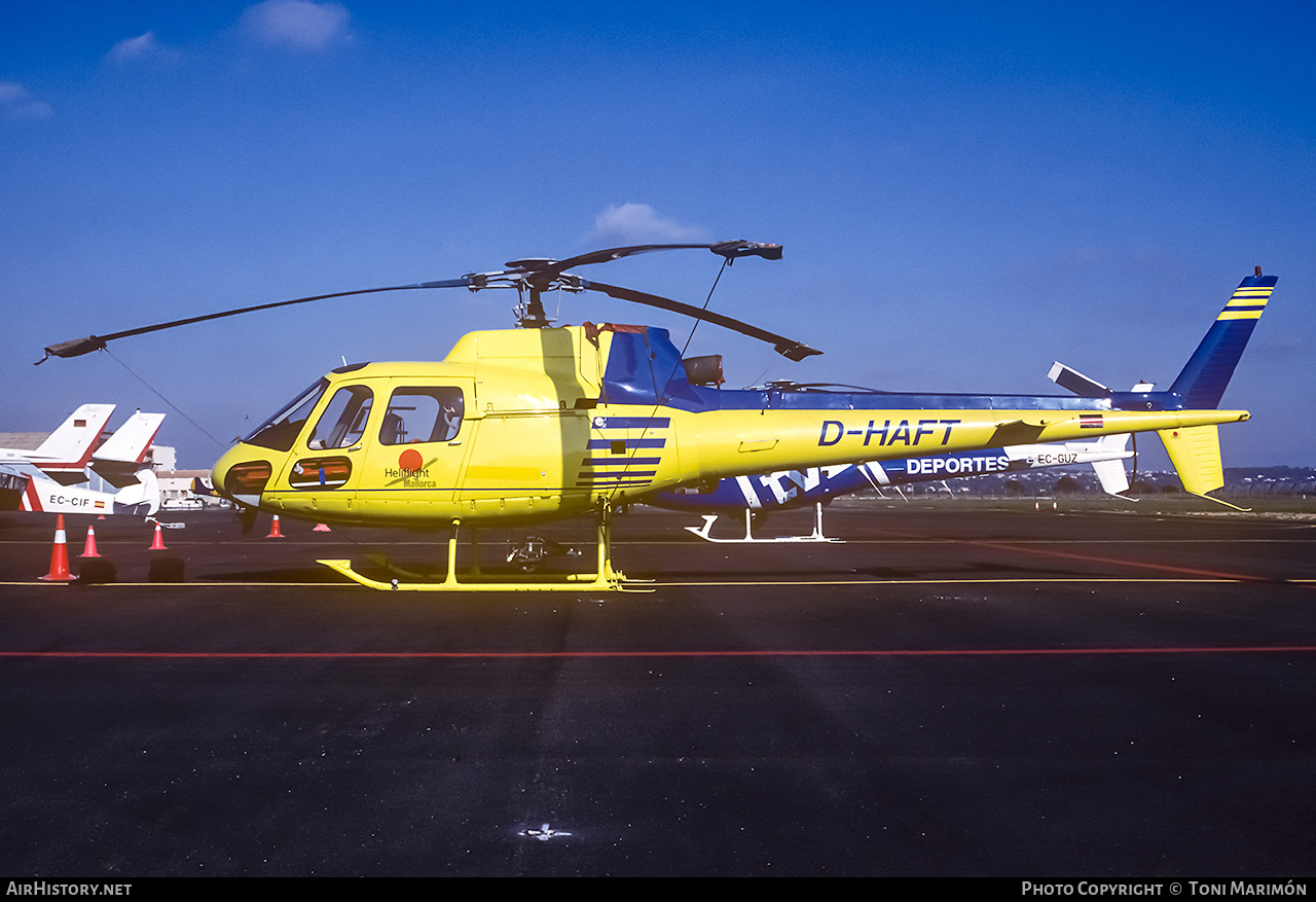 Aircraft Photo of D-HAFT | Aerospatiale AS-350B Ecureuil | Heliflight Mallorca | AirHistory.net #134522