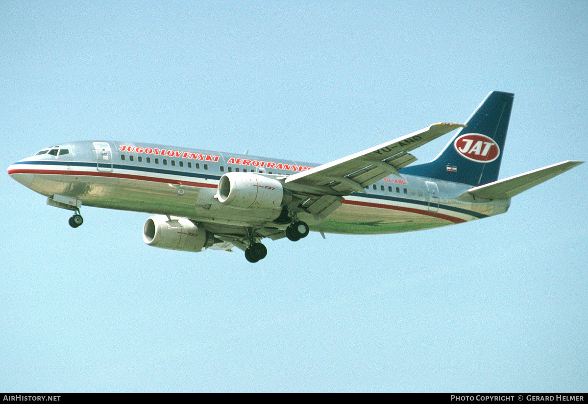 Aircraft Photo of YU-AND | Boeing 737-3H9 | JAT Yugoslav Airlines - Jugoslovenski Aerotransport | AirHistory.net #134649