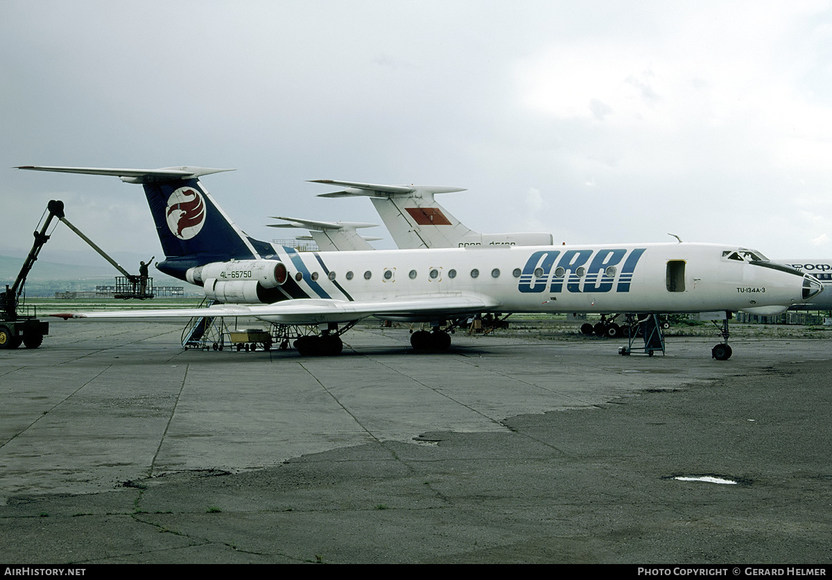Aircraft Photo of 4L-65750 | Tupolev Tu-134A-3 | Orbi - Georgian Airways | AirHistory.net #134661