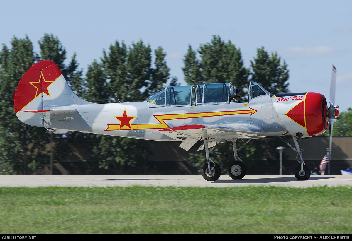 Aircraft Photo of N352SH | Yakovlev Yak-52 | Soviet Union - Air Force | AirHistory.net #134978