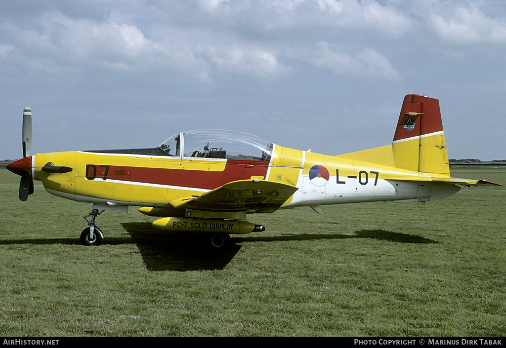 Aircraft Photo of L-07 | Pilatus PC-7 | Netherlands - Air Force | AirHistory.net #135535