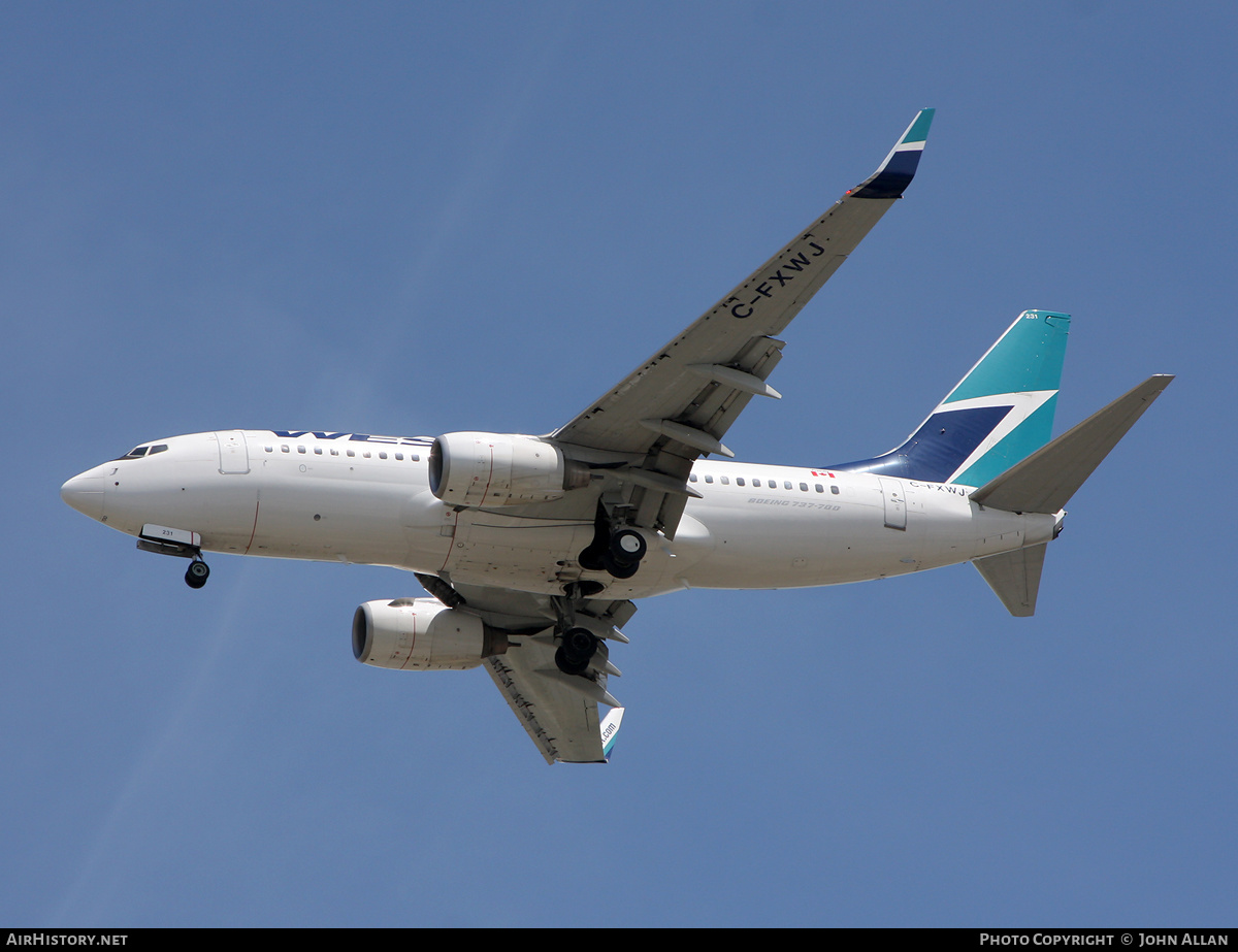 Aircraft Photo of C-FXWJ | Boeing 737-7CT | WestJet | AirHistory.net #135609