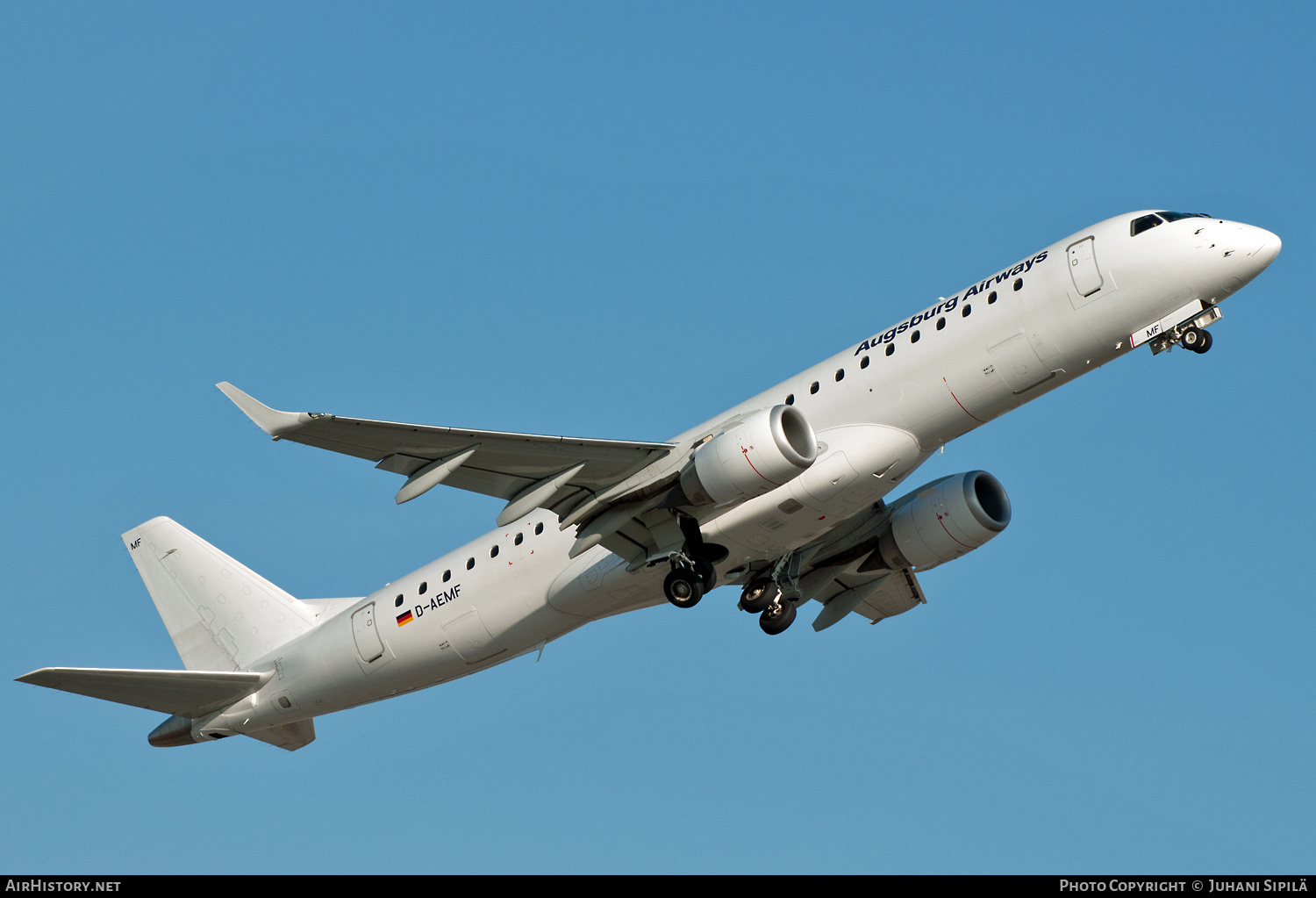 Aircraft Photo of D-AEMF | Embraer 190LR (ERJ-190-100LR) | Augsburg Airways | AirHistory.net #135901