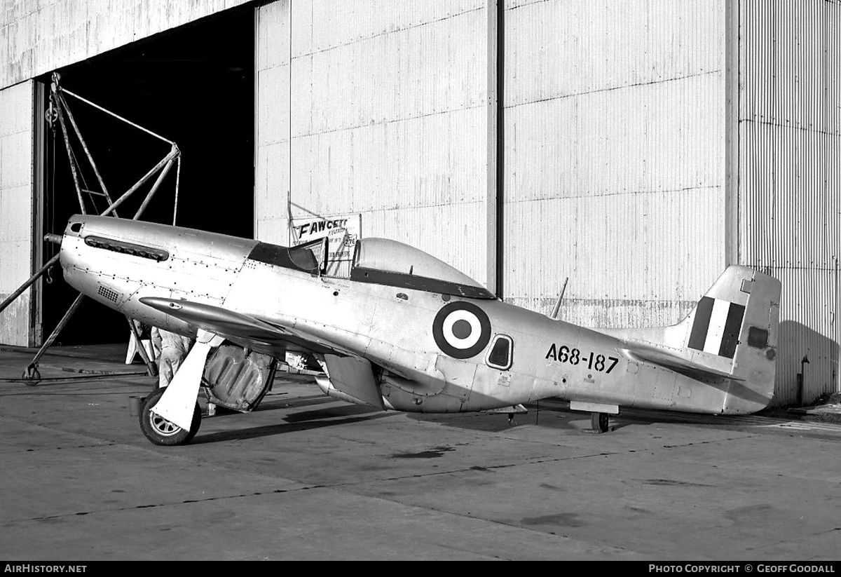 Aircraft Photo of A68-187 | Commonwealth CA-18 Mustang 22 (P-51D) | Australia - Air Force | AirHistory.net #135926