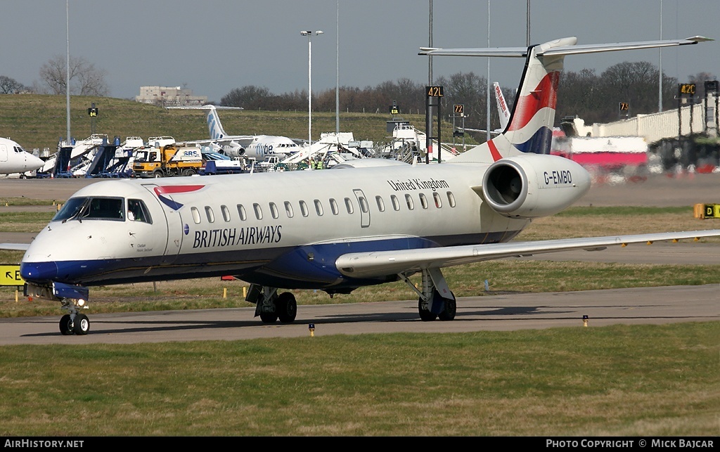 Aircraft Photo of G-EMBO | Embraer ERJ-145EU (EMB-145EU) | British Airways | AirHistory.net #136110