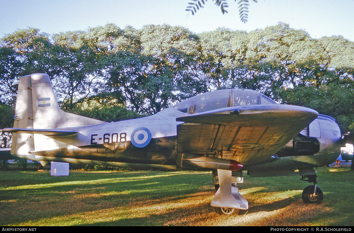 Aircraft Photo of E-608 | North American T-28A Trojan | Argentina - Air Force | AirHistory.net #136268