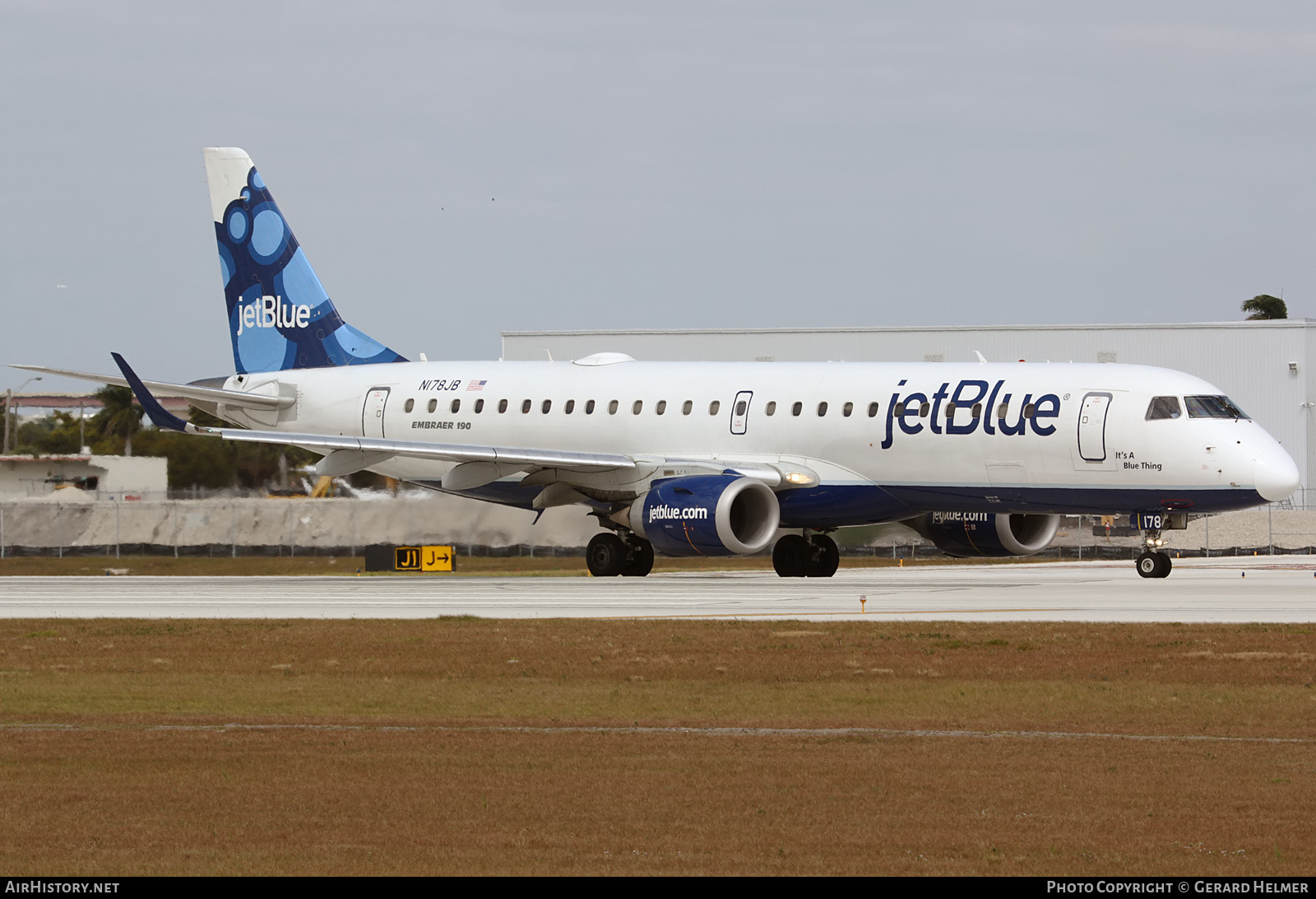 Aircraft Photo of N178JB | Embraer 190AR (ERJ-190-100IGW) | JetBlue Airways | AirHistory.net #136464