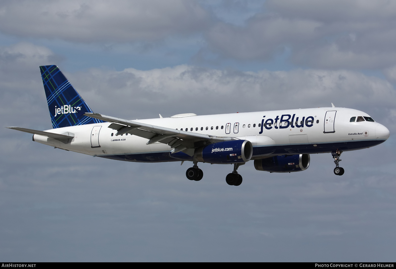 Aircraft Photo of N535JB | Airbus A320-232 | JetBlue Airways | AirHistory.net #136493