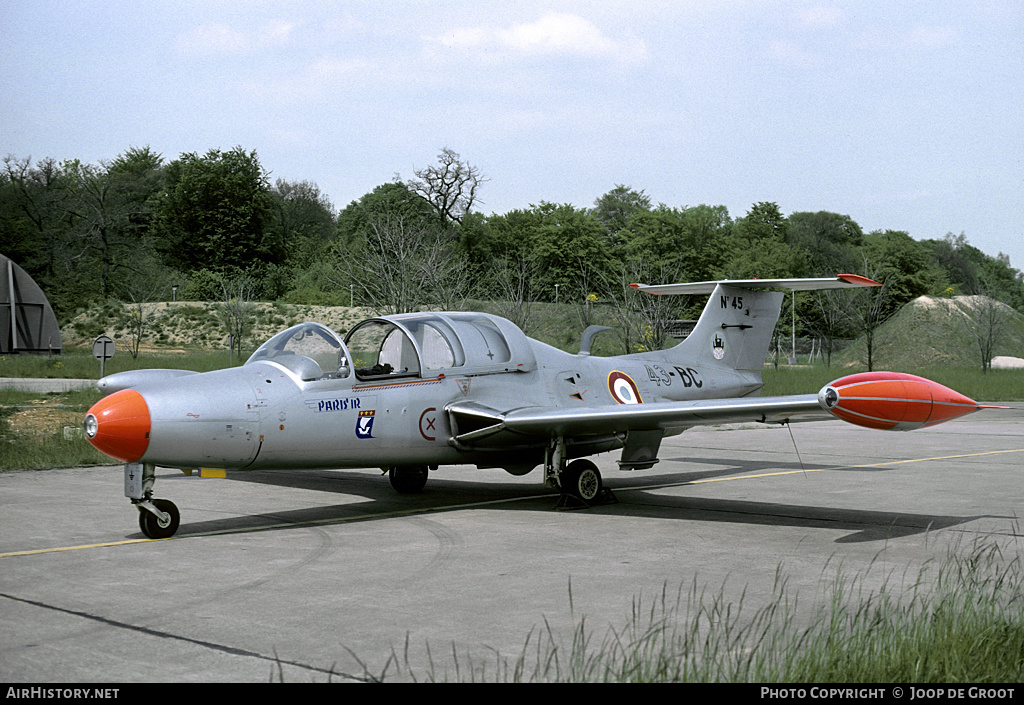 Aircraft Photo of 45 | Morane-Saulnier MS-760 Paris IR | France - Air Force | AirHistory.net #136540