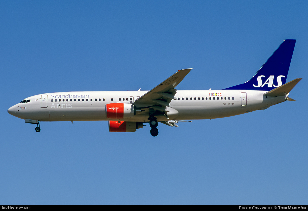 Aircraft Photo of SE-DTM | Boeing 737-883 | Scandinavian Airlines - SAS | AirHistory.net #136615