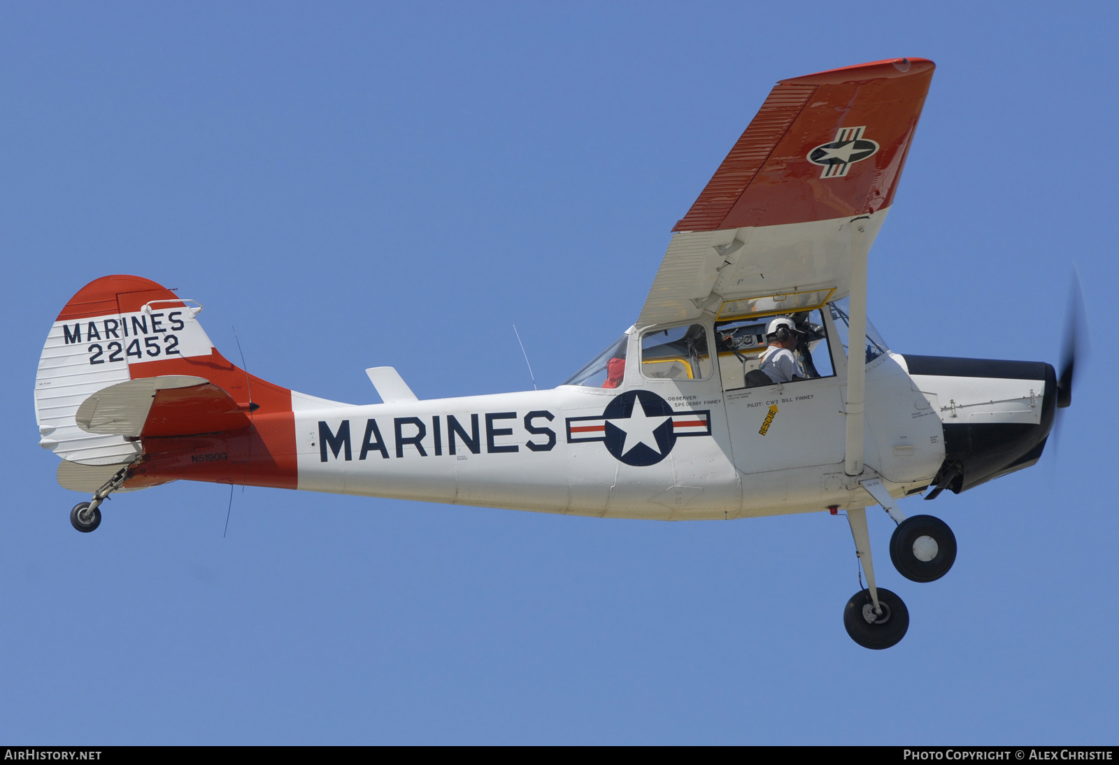 Aircraft Photo of N5190G / 22452 | Cessna O-1D Bird Dog | USA - Marines | AirHistory.net #136622