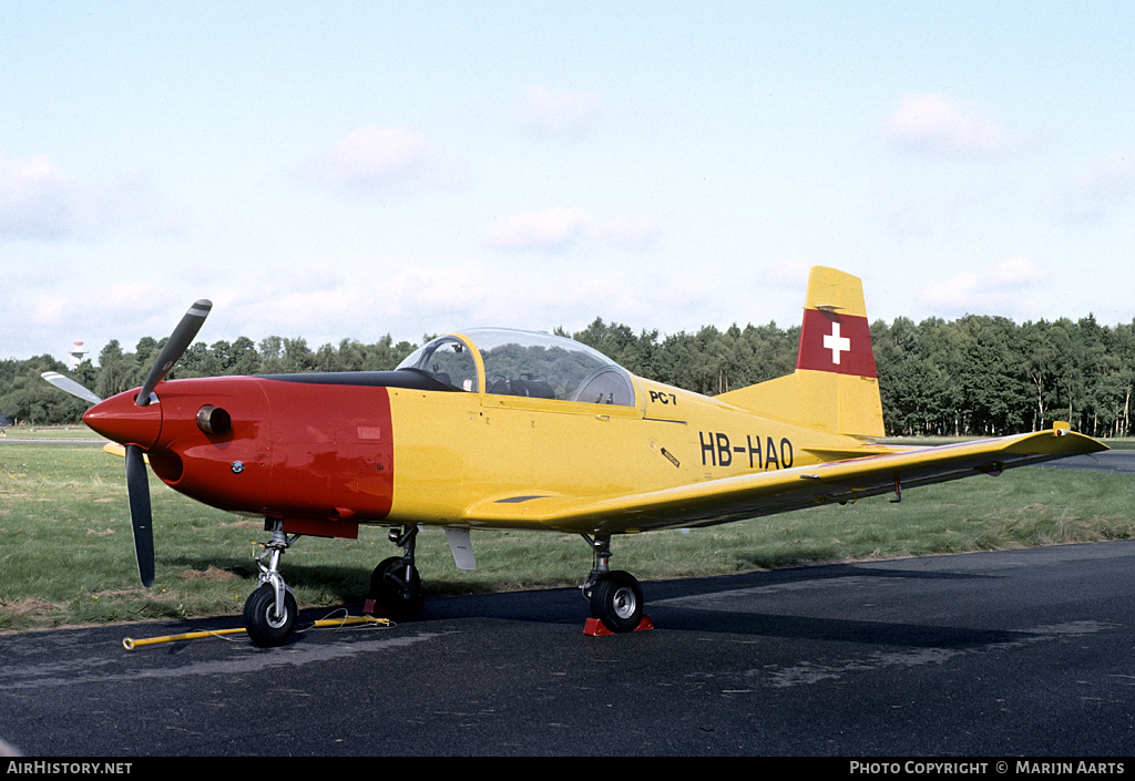 Aircraft Photo of HB-HAO | Pilatus PC-7 | AirHistory.net #136702