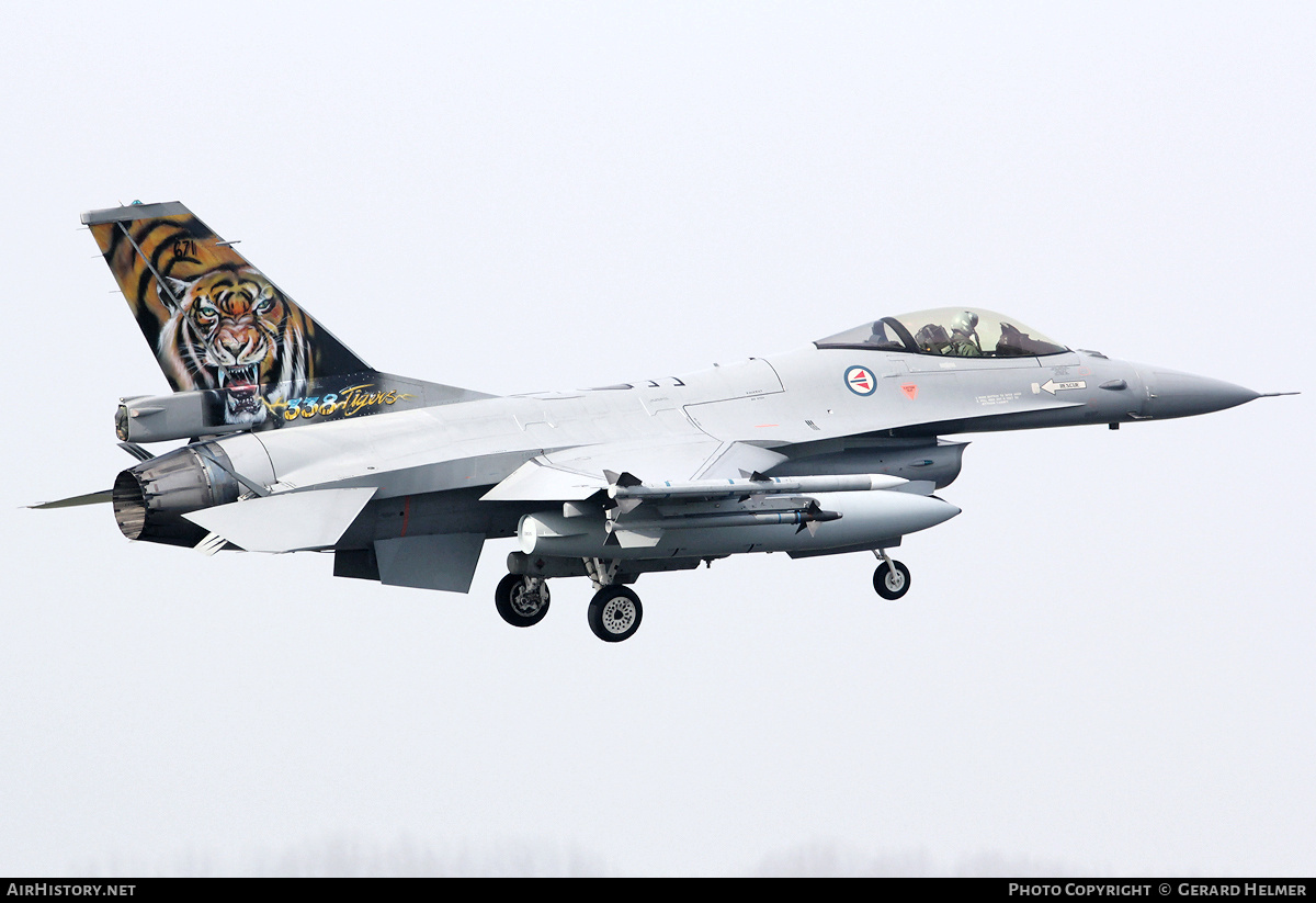 Aircraft Photo of 671 | General Dynamics F-16AM Fighting Falcon | Norway - Air Force | AirHistory.net #136924