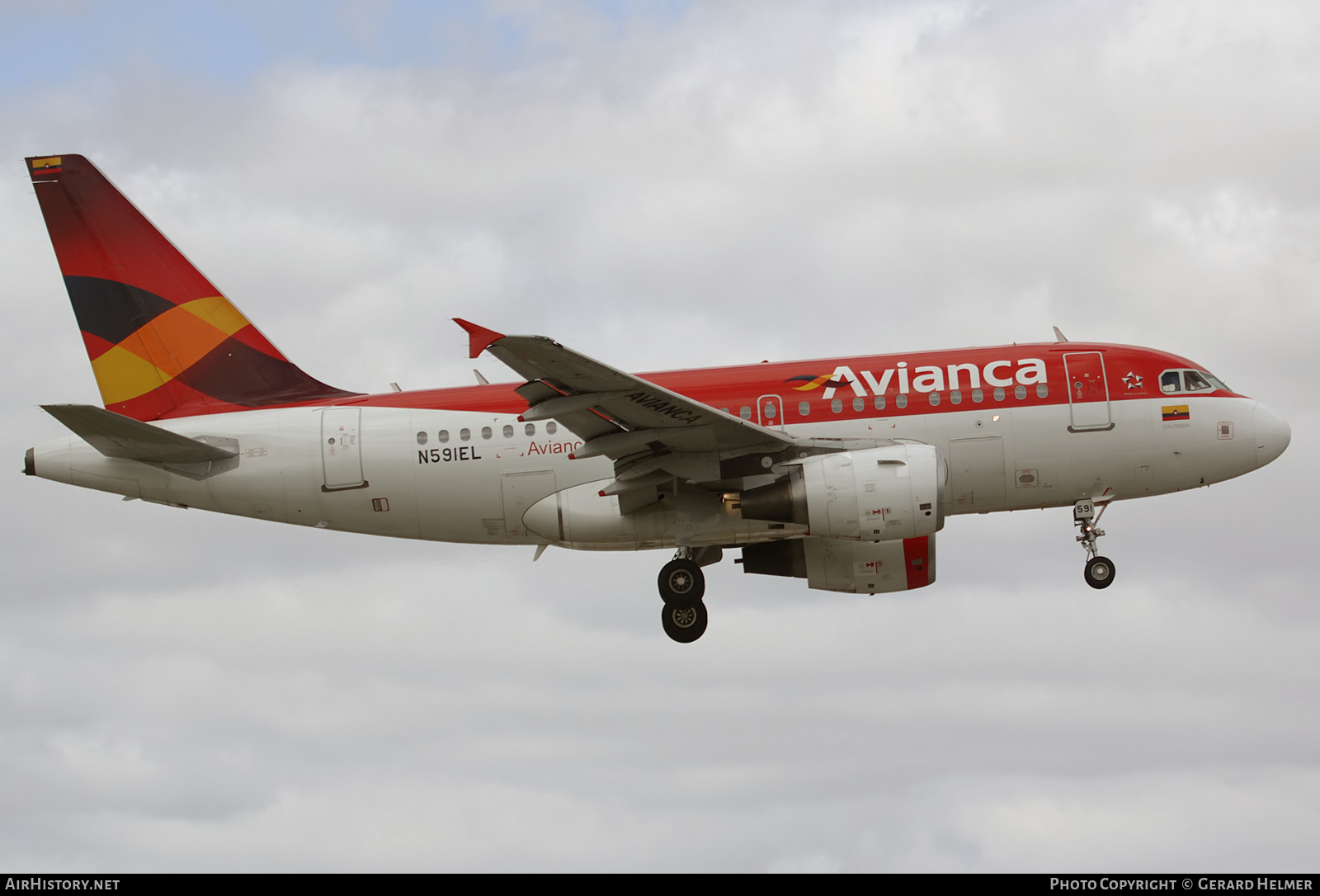Aircraft Photo of N591EL | Airbus A318-111 | Avianca | AirHistory.net #136977