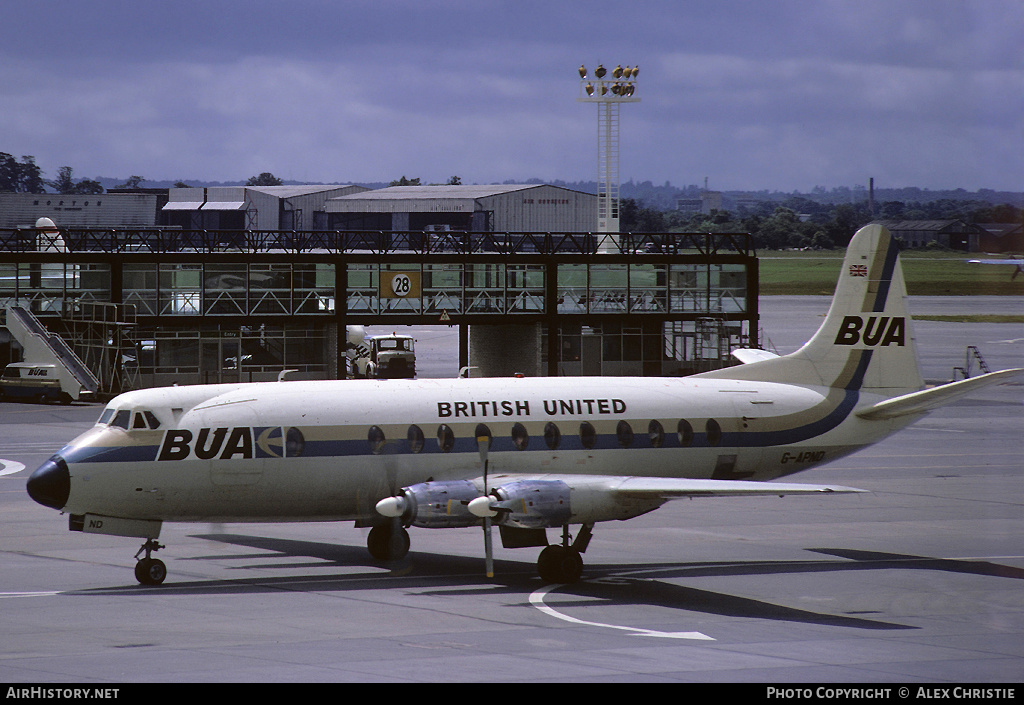 Aircraft Photo of G-APND | Vickers 831 Viscount | British United Airways - BUA | AirHistory.net #137084