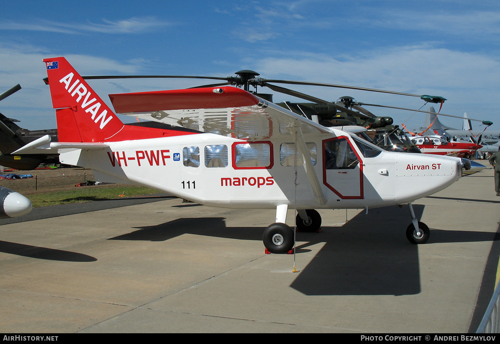 Aircraft Photo of VH-PWF | Gippsland GA8 Airvan | Marops | AirHistory.net #137086