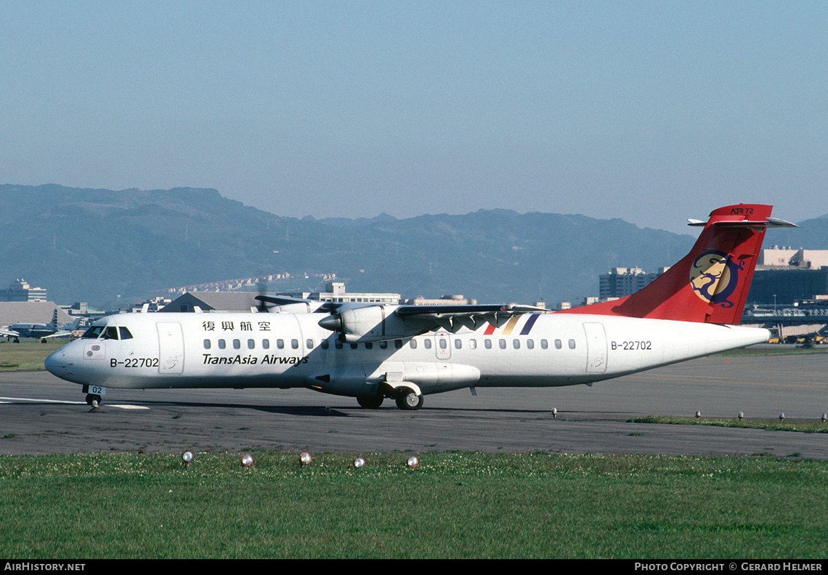 Aircraft Photo of B-22702 | ATR ATR-72-201 | TransAsia Airways | AirHistory.net #137123